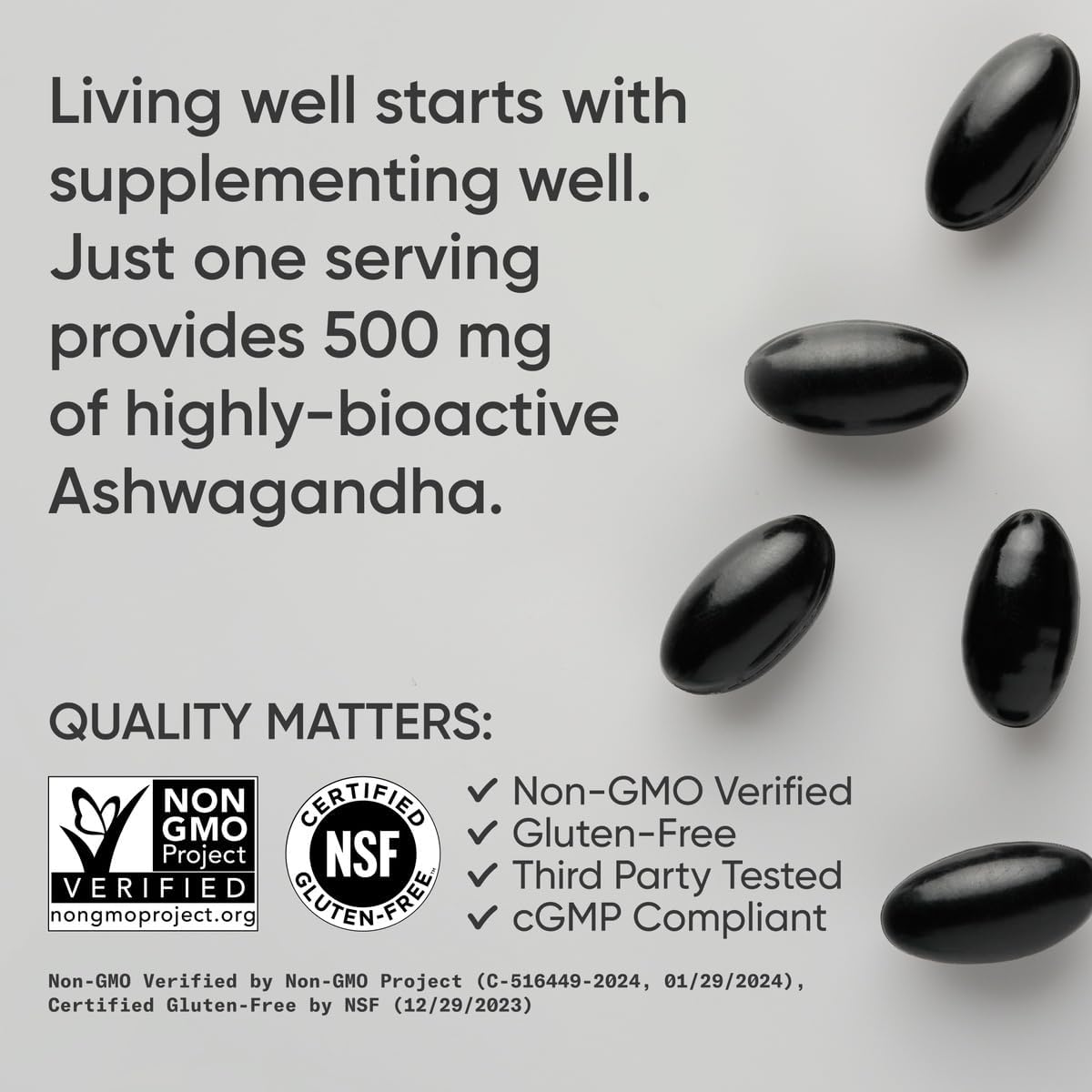 Sports Research® Ashwagandha Softgels with Coconut MCT Oil - Natural Adaptogen Made with Shoden® Ashwa for Relaxation, Calm & Sleep Support - Gluten Free & Vegan Friendly - 60 Count