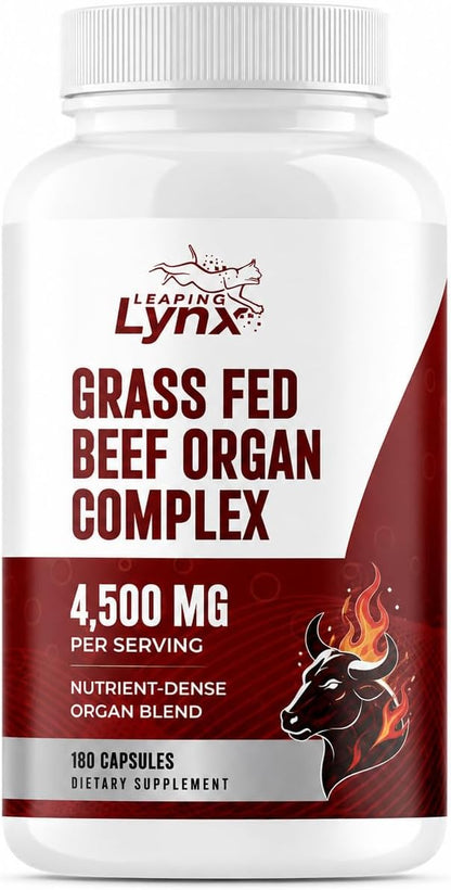 Grass Fed Beef Liver Capsules 4,500 mg – Desiccated Beef Liver Supplement – 180 Liver Capsules – Grassfed Beef Organ Supplement – Energy, Iron & Ancestral Whole Food Support – Non-GMO, ISO-Certified