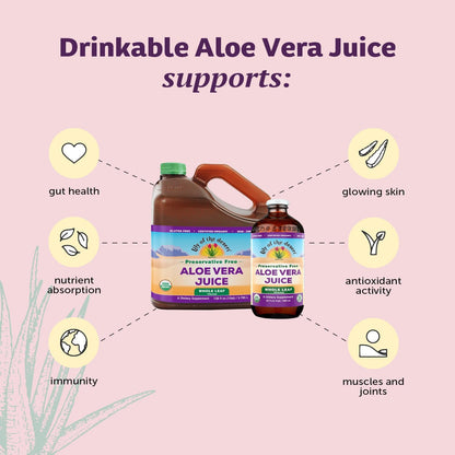 Lily Of The Desert Aloe Vera Juice, Whole Leaf, Organically Grown, Non-GMO, 64 Fl Oz