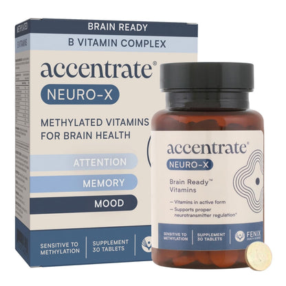Accentrate Neuro - Brain Health, Methylated Vitamin B Complex, MTHFR | Every B vitamin already in its active form, so your body does not have to convert it first. Supports focus and mood.