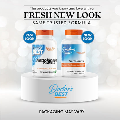 Doctor's Best Nattokinase, Non-GMO, Vegan, Gluten Free, 270 Veggie Caps