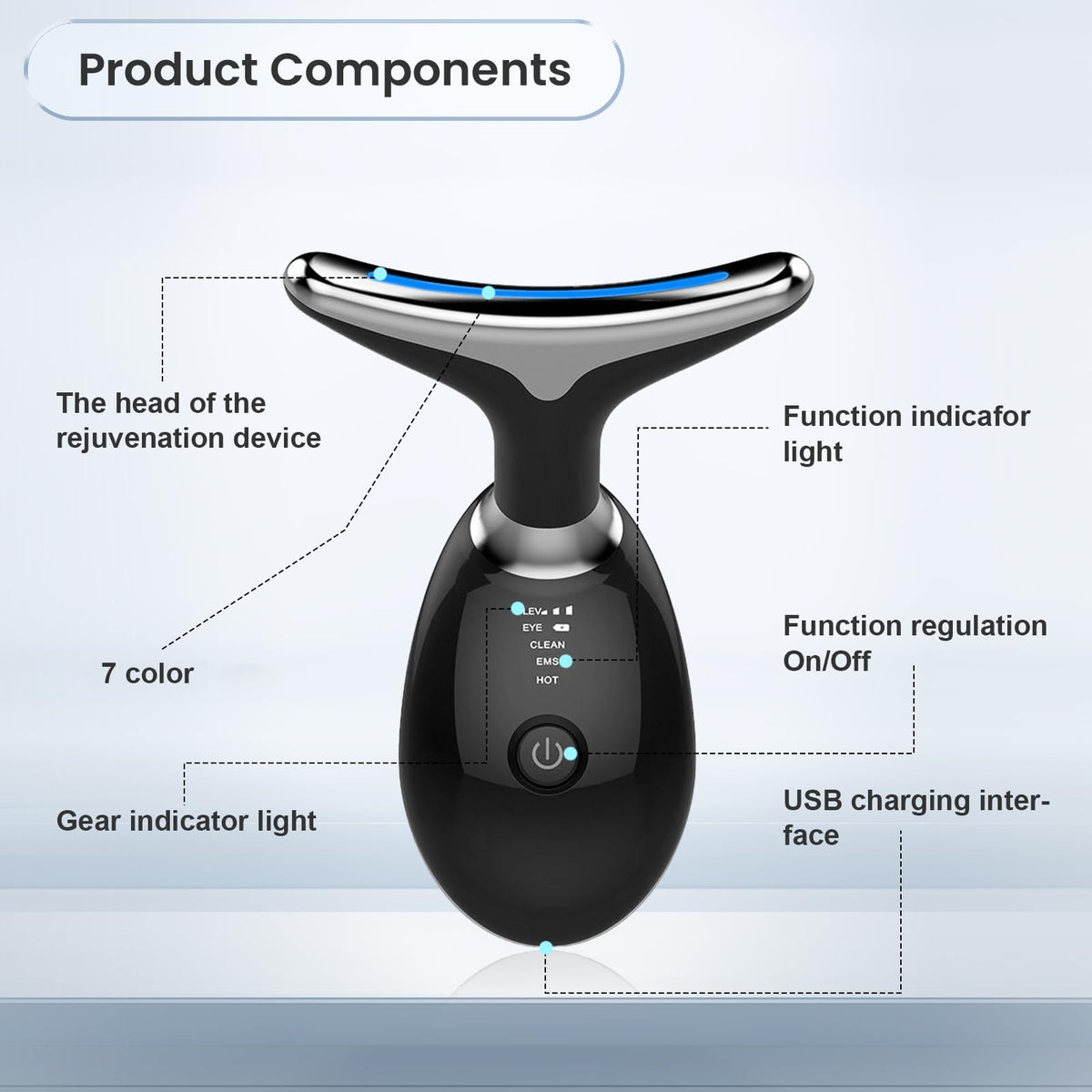 YAYIET Vibration Face and Neck Massager - Triple-Action Wrinkle Remover for Skin Care
