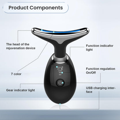 YAYIET Vibration Face and Neck Massager - Triple-Action Wrinkle Remover for Skin Care