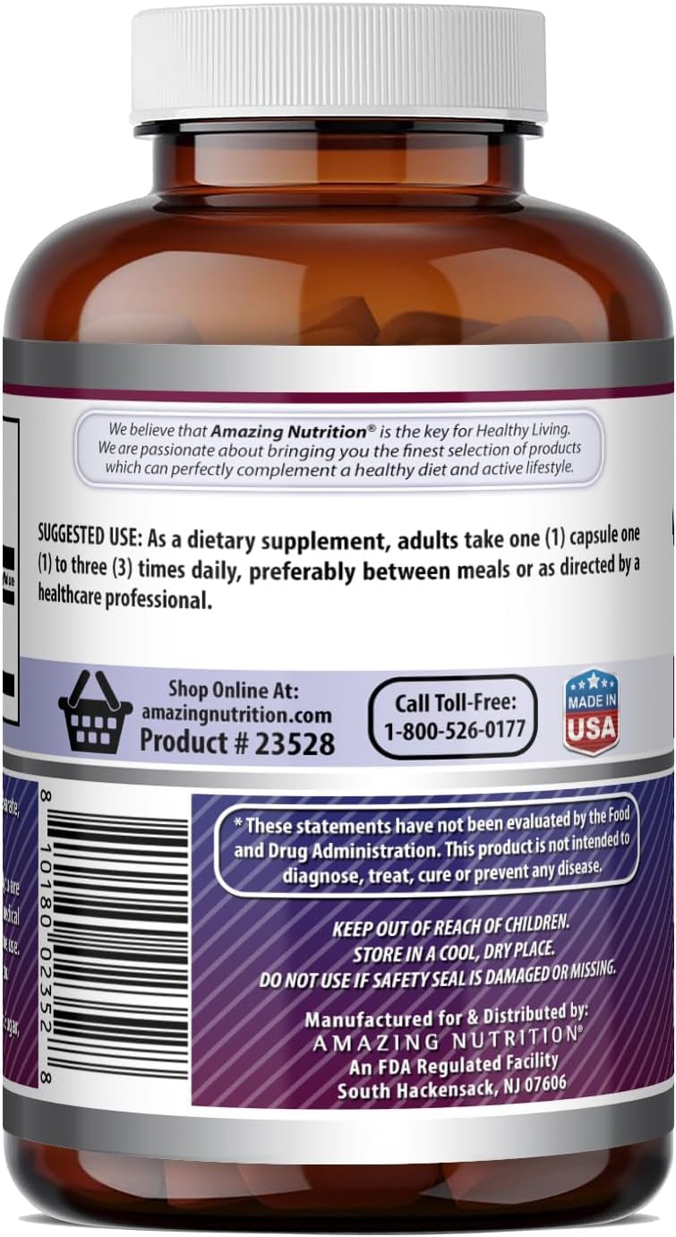 Amazing Formulas L-Tyrosine Amino Acid Supplement | 500 Mg per Serving | 180 Capsules | Non-GMO | Gluten-Free | Made in USA