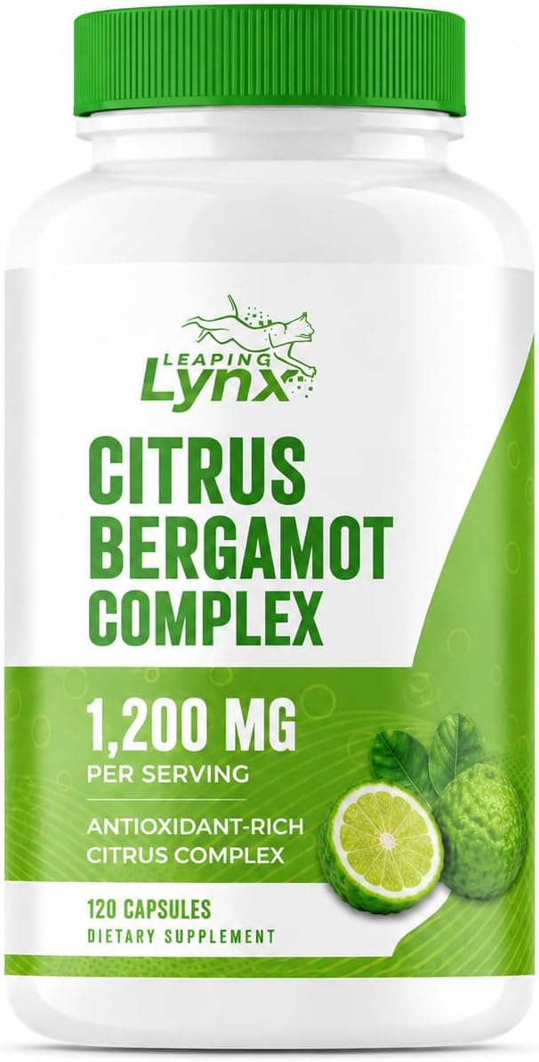 Citrus Bergamot 1200 mg – Heart & Cholesterol Support Supplement | 120 Capsules (60-Day Supply) | Antioxidant-Rich Extract for Circulatory & Metabolic Wellness | Non-GMO