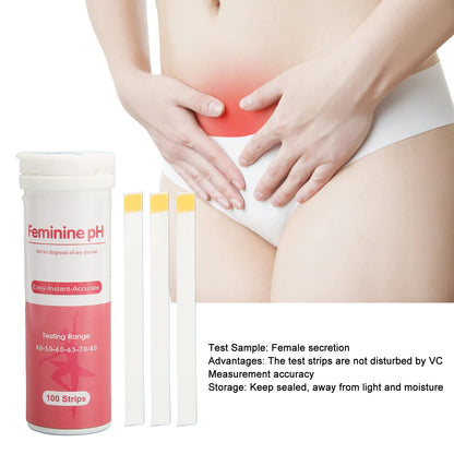 Vaginal Test Strips, 100pcs Vaginal Health PH Test Strips, Disposable Intimate Health Prevent Infection