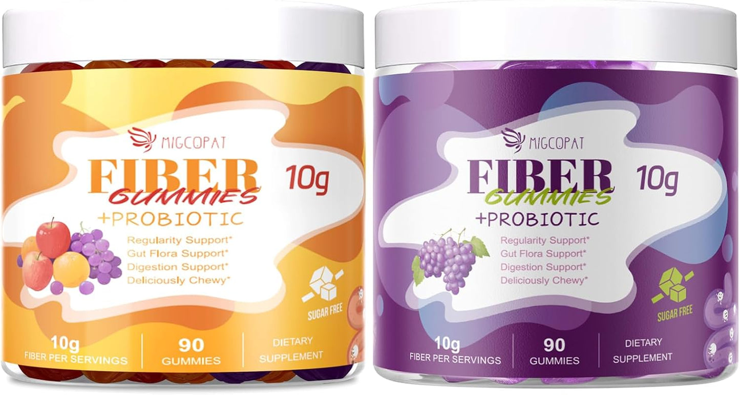Migcopat (Grape, Apple, Orange) Fiber Gummies+Grape Gummies