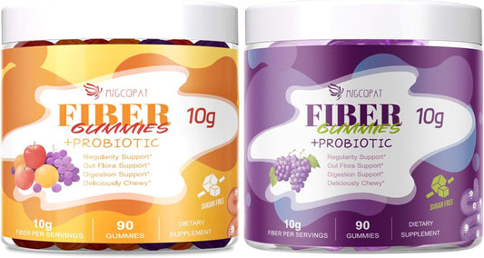 Migcopat (Grape, Apple, Orange) Fiber Gummies+Grape Gummies