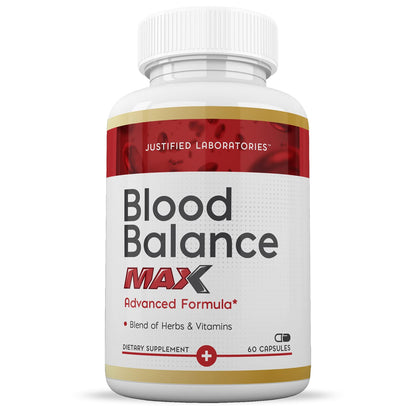 Justified Laboratories (3 Pack Blood Balance Max 1295MG Formula Supplement Pills