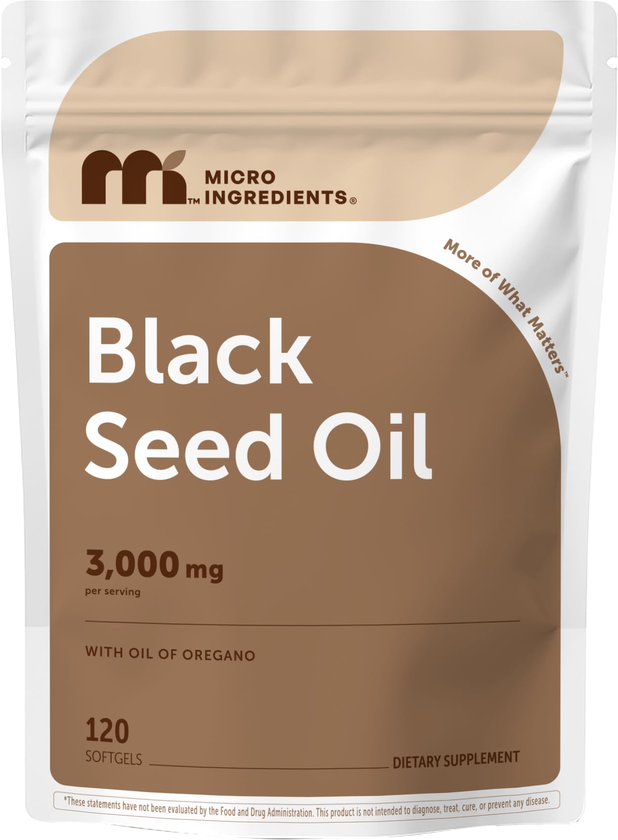 Micro Ingredients Black Seed Oil Softgels, 3,000mg, 240 Count | 2-in-1 Formula with Oil of Oregano, Carvacrol & Thymoquinone | Plant Based, Non-GMO