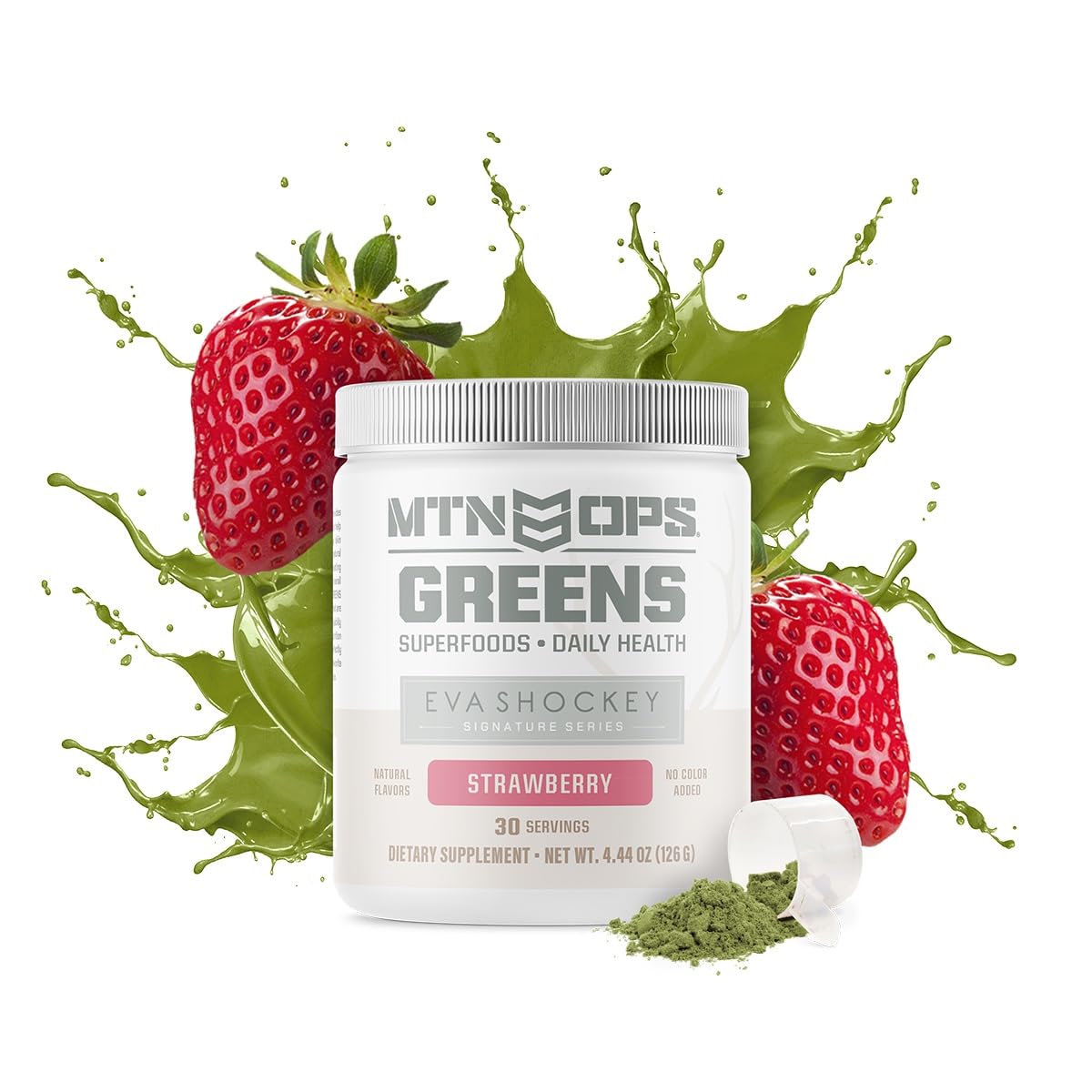 MTN OPS Daily Greens Superfood Powder Stick Packs, Raspberry