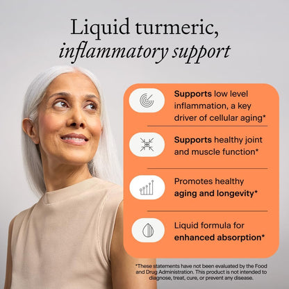 OMRE Liquid Turmeric Curcumin with Piperine - Ultra Absorbable (1000mg Curcumin Extract) - Supports Inflammation Balance and Improves Bioavailability, Gluten-Free - 30 Servings