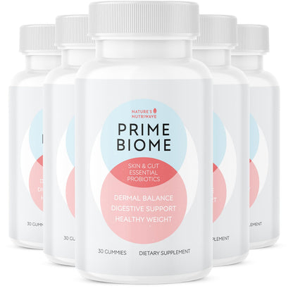 PrimeBiome Gummies – Inulin, Lion's Mane & Ginger – 30 Ct, 1 Month Supply | Prebiotic Inulin, Lion's Mane & Ginger | Non-GMO, No Stimulants, GMP Certified | Chewable daily gummy