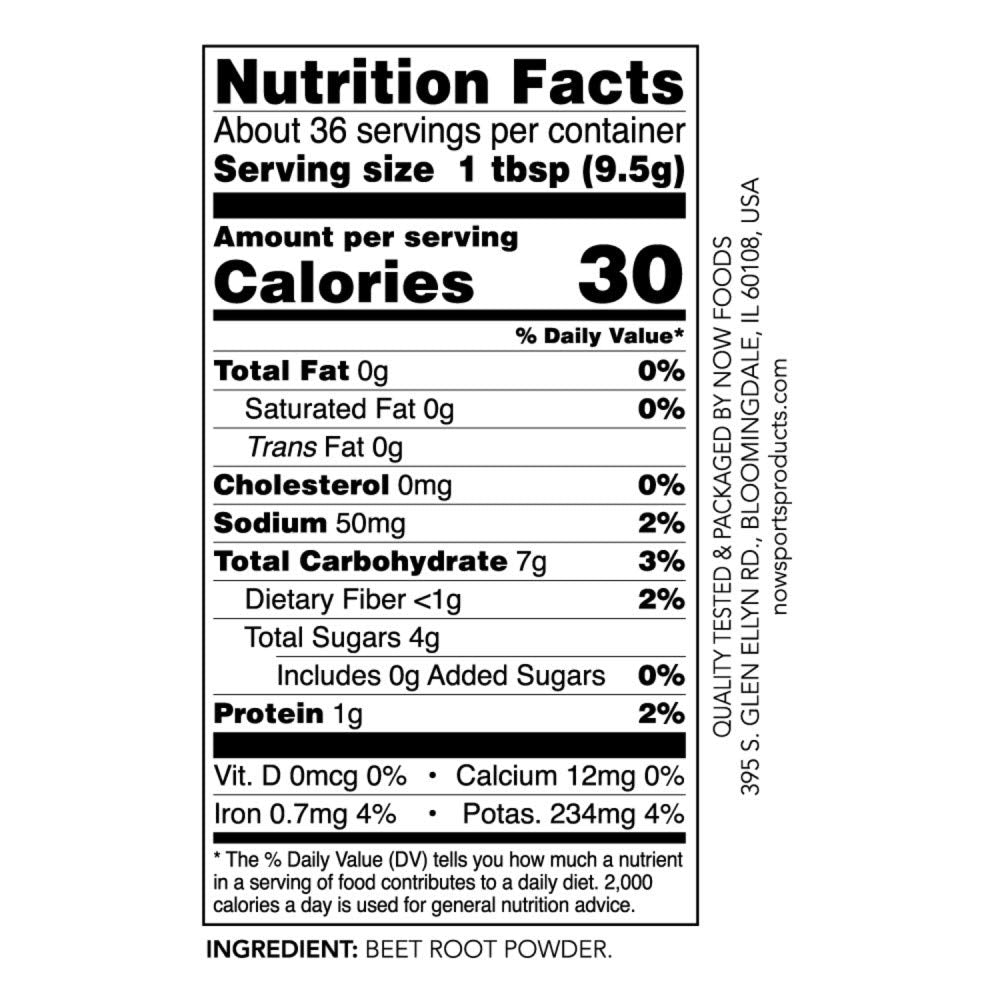 NOW Sports Nutrition, Beet Root Powder, Super Food With Naturally Occurring Nitrates