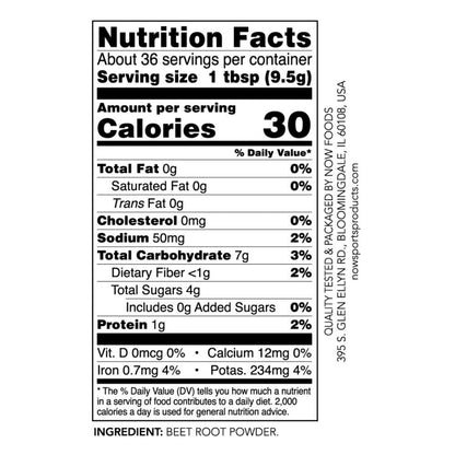 NOW Sports Nutrition, Beet Root Powder, Super Food With Naturally Occurring Nitrates