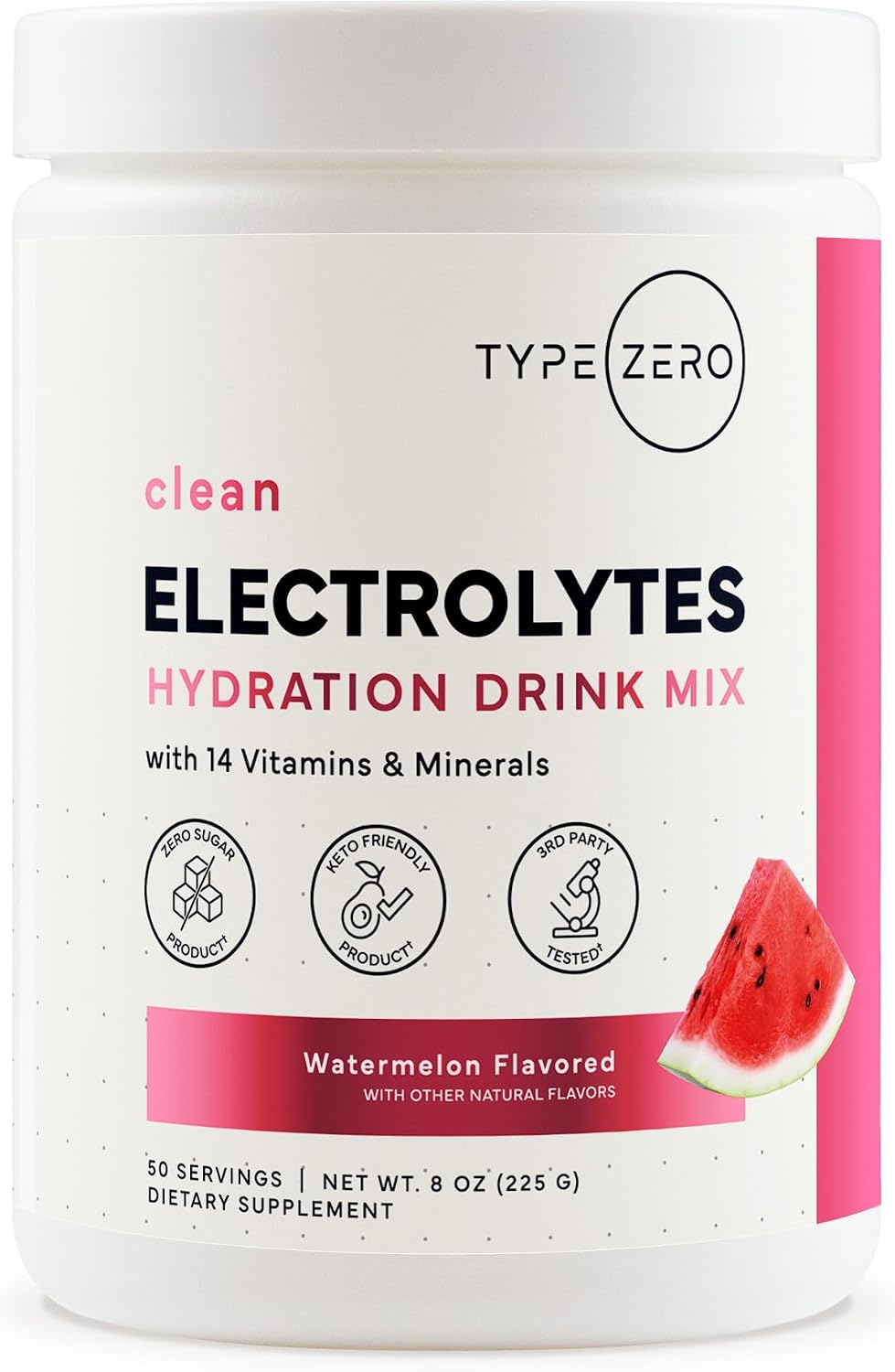Type Zero Clean Electrolytes Hydration Powder (Watermelon) 50 Servings