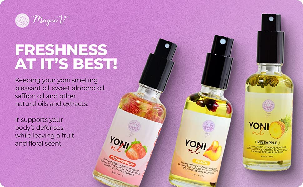 Magic V Steam V Yoni Oil Spray Organic Feminine Oil Vaginal Moisturizer For Wetness