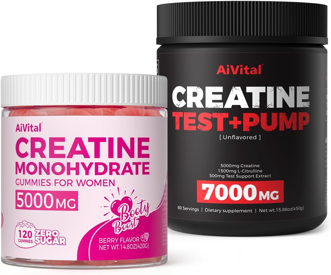 AiVital™ Creatine Gummies for Women with Creatine Powder for Men 5000mg