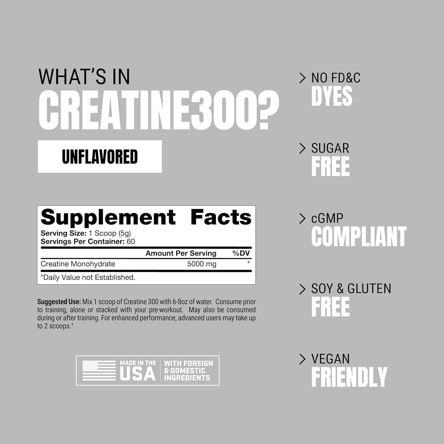 PROSUPPS Hyde Signature Sustained Energy Pre-Workout, Blue Razz - 60 Servings, and Creatine 300 Bundle