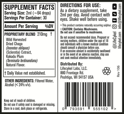 Life Cykel This is It Pack - Chaga, Lion's Mane & Cordyceps Mushroom Extract - Full-Spectrum Mushroom Tincture for Energy, Mental Clarity & Immune Support - Vegan, Non-GMO- 2Fl/Oz Per Bottle