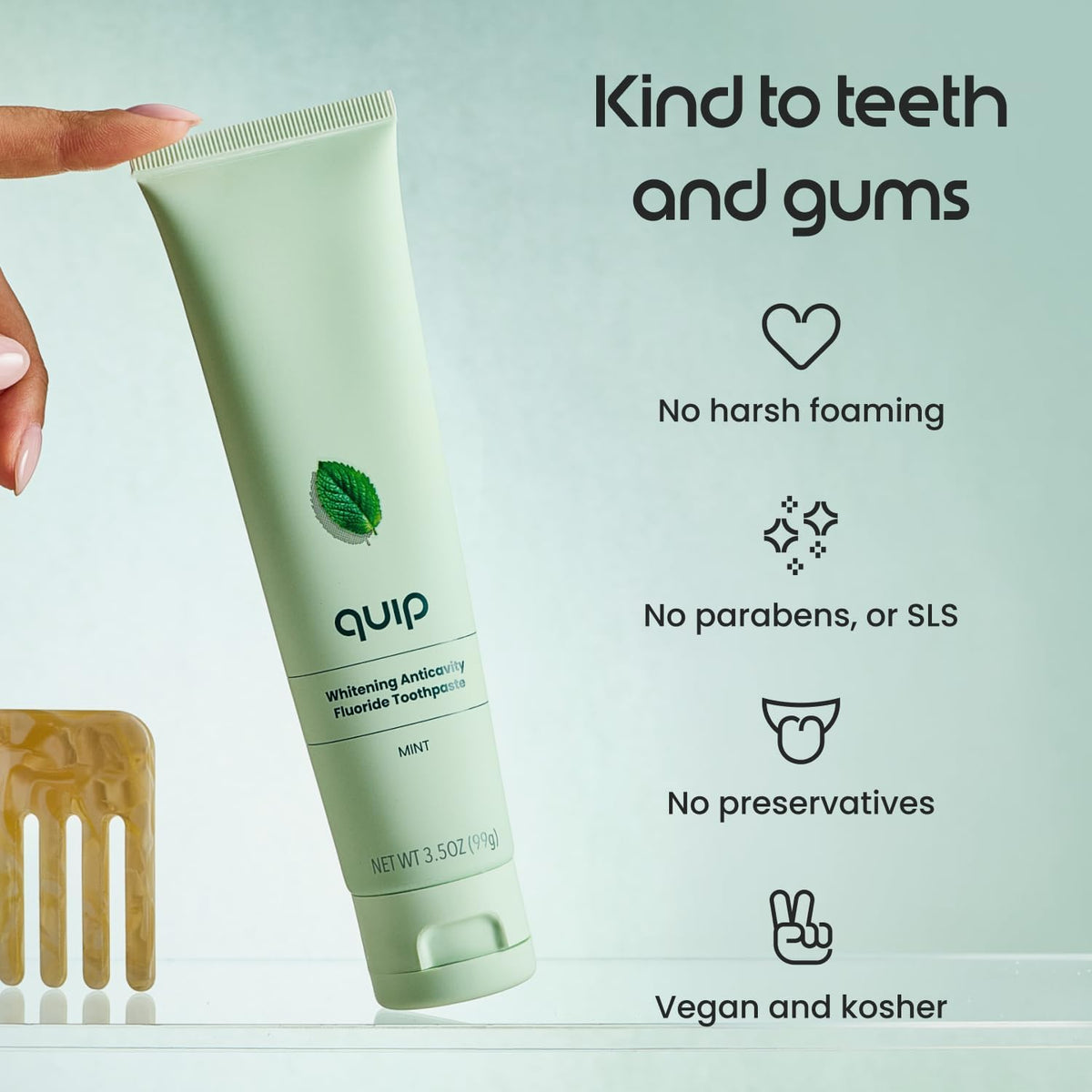 quip Daily Strengthening Anticavity Toothpaste, Mint 3.5oz, 3 Pack
