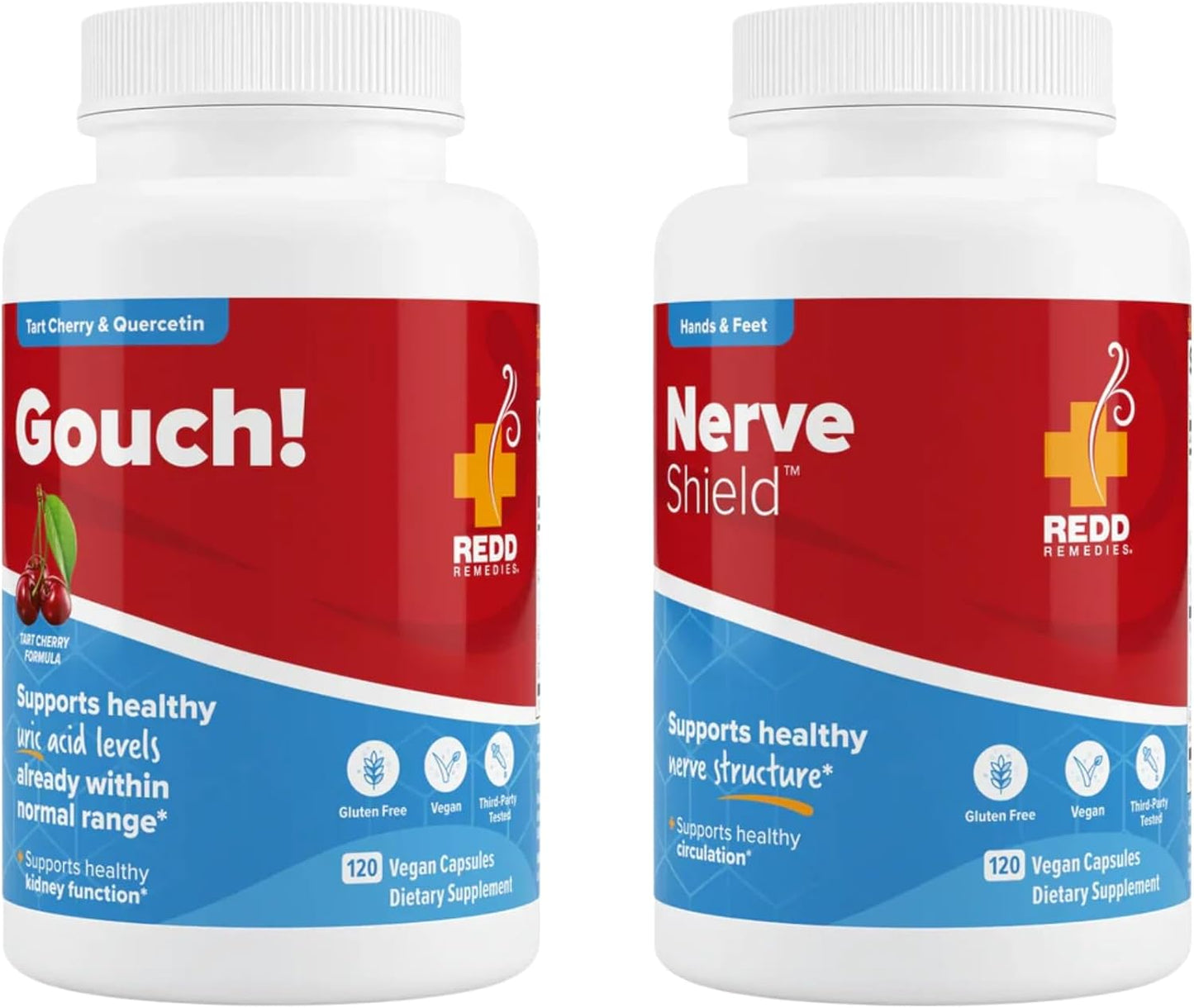 Redd Remedies Gouch!, 120 Capsules, and Nerve Shield, 120 Capsules