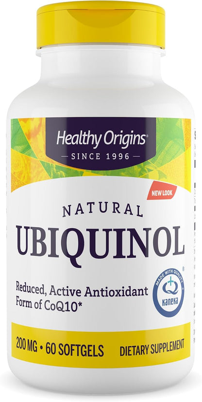 Healthy Origins Ubiquinol CoQ10 200 mg, Non-GMO, 60 Softgels