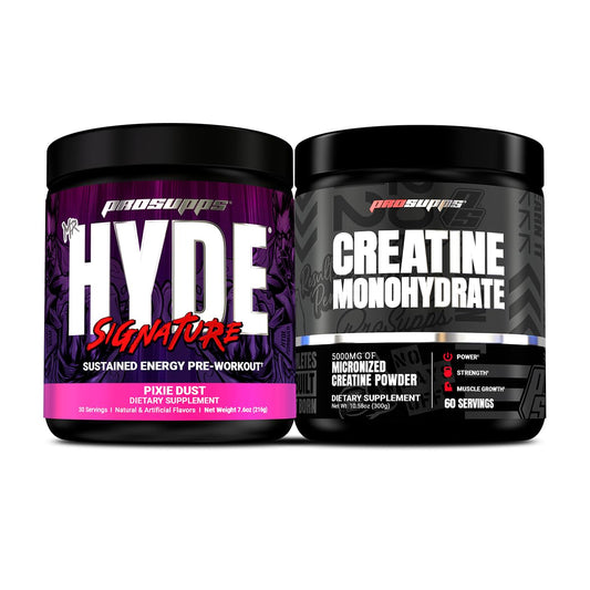 PROSUPPS Hyde Signature Sustained Pre Workout, Pixie Dust and Creatine 300 Bundle