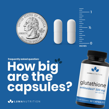 Premium Glutathione - Reduced Glutathione 500mg - Glutathione Supplement - L-Glutathione