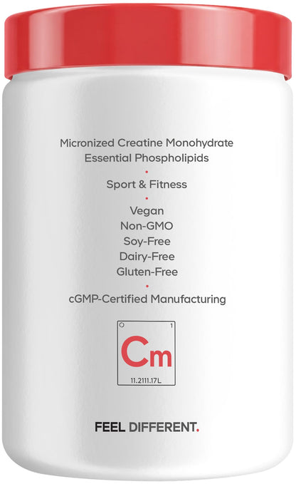 Codeage Liposomal Creatine Powder, 5000mg, Monohydrate, Unflavored, 90 SRV | Liposomal micronized creatine monohydrate, 5 g per serving, unflavored. Three-month supply. Non-GMO.