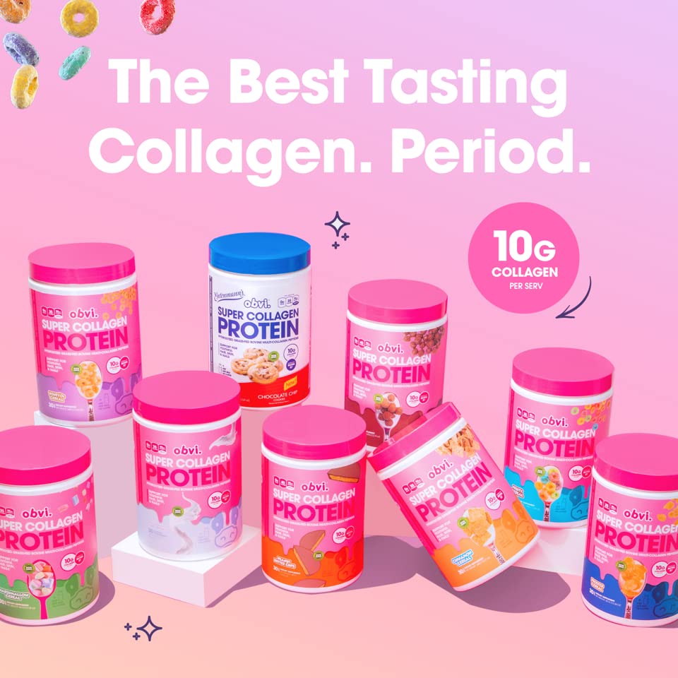 Obvi Collagen Peptides, Protein Powder, Keto, Gluten and Dairy Free, Hydrolyzed Grass