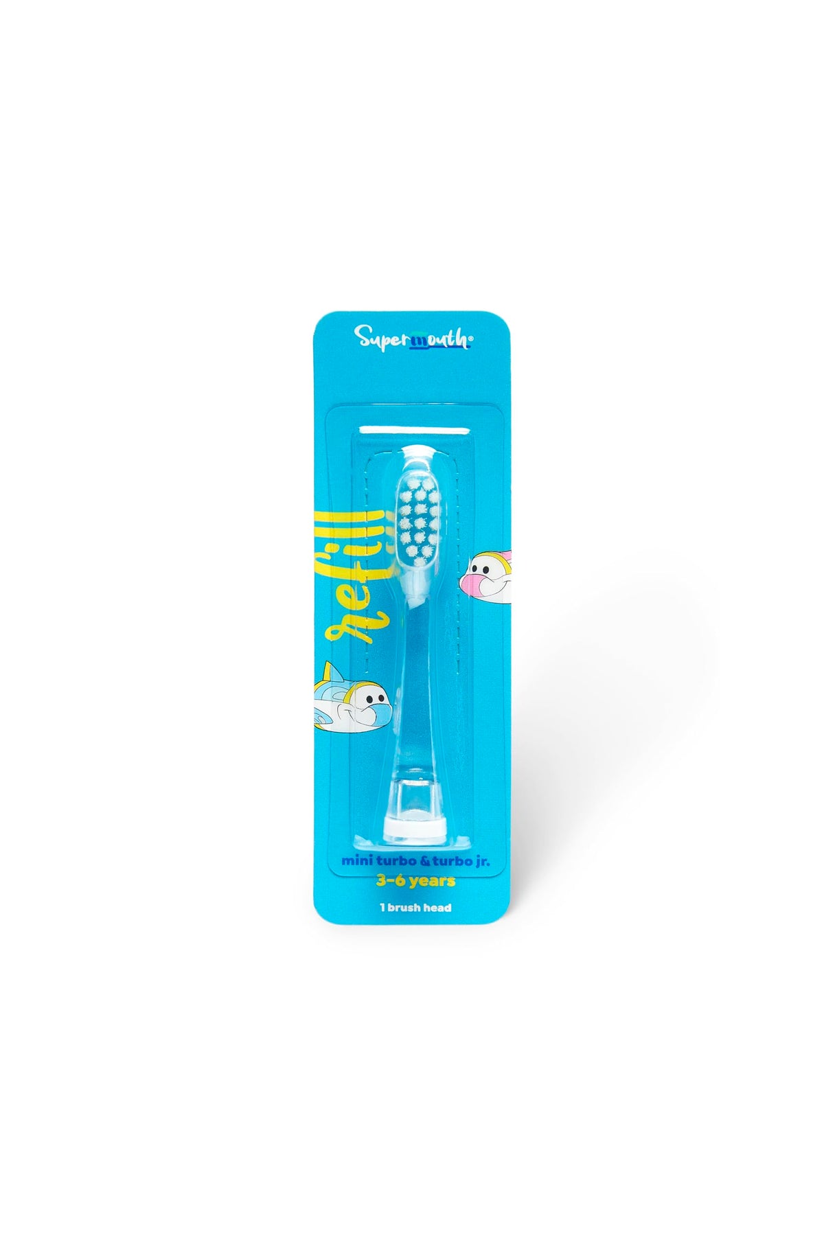SuperMouth Replacement Brush Heads, Turbo Twins Baby Toothbrush 0-3