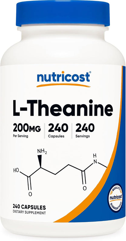 Nutricost L-Theanine 200mg, 240 Capsules - Double Strength