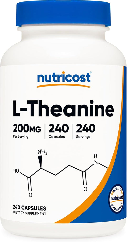 Nutricost L-Theanine 200mg, 240 Capsules - Double Strength
