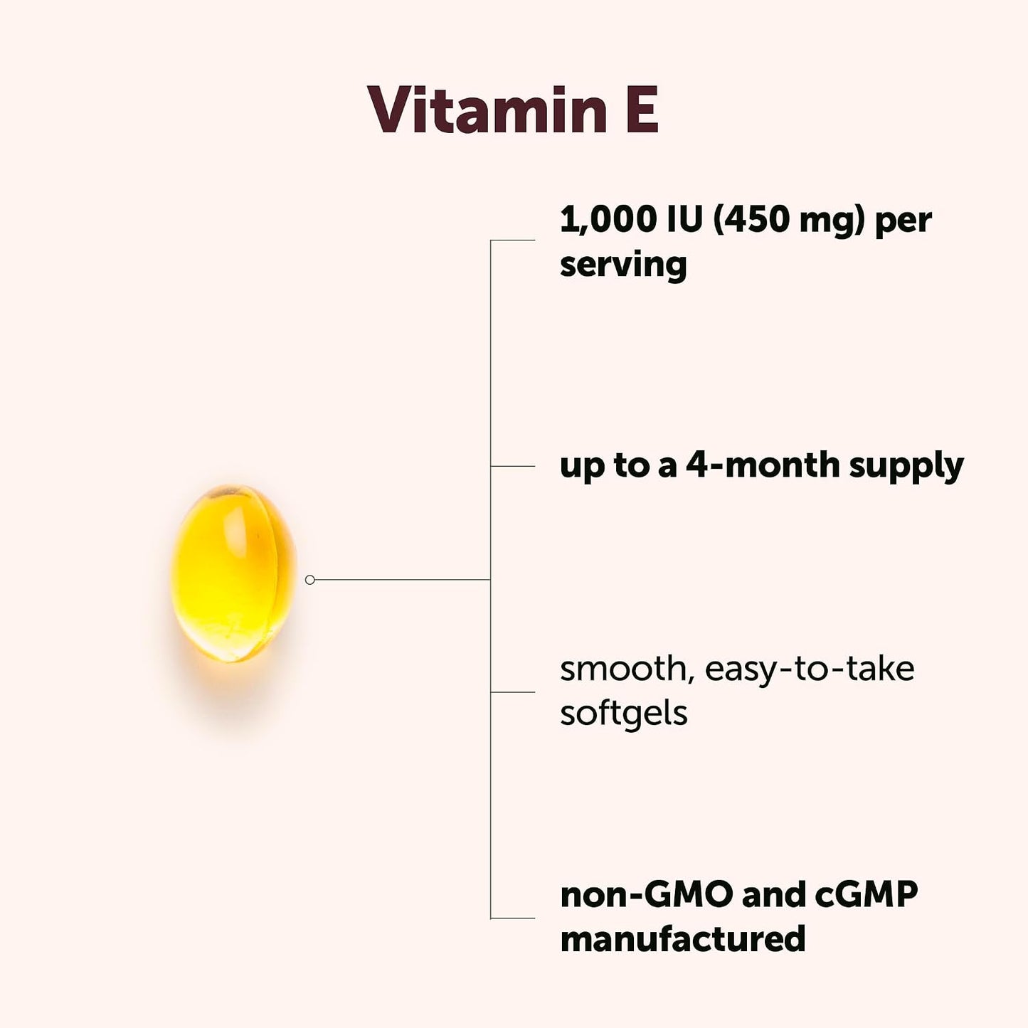 Micro Ingredients Vitamin E 1000 IU (450 mg) Per Serving, 240 Softgels | Daily Vitamin E Supplement | 4-Month Supply | Non-GMO, Gluten Free