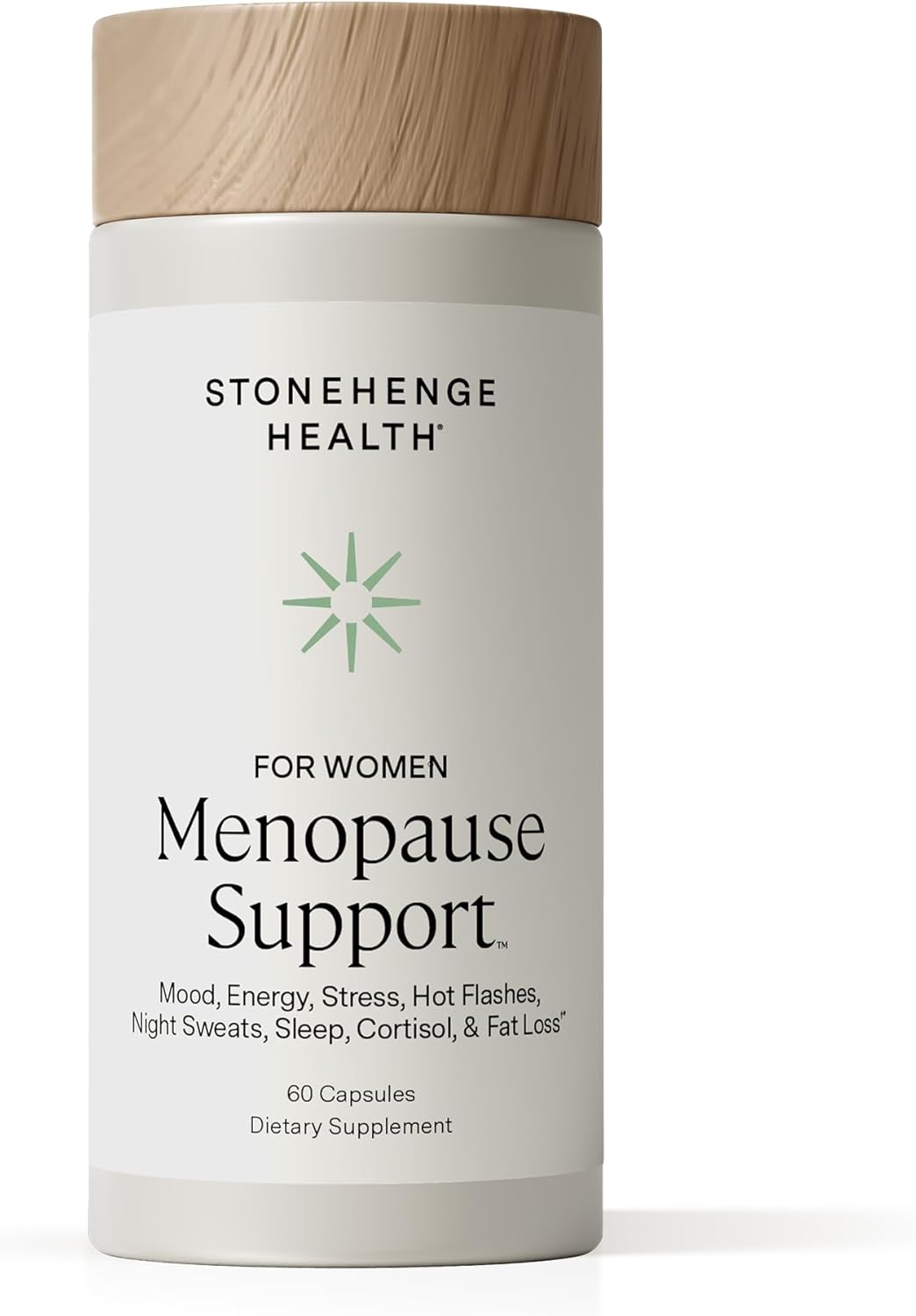 Stonehenge Health for Women Menopause Support for Peri + Menopause + Post - Mood, Energy, Stress, Hot Flashes, Night Sweats, Sleep & Cortisol, Chromax Chromium, Vitamin D3, KSM-66 Ashwagandha