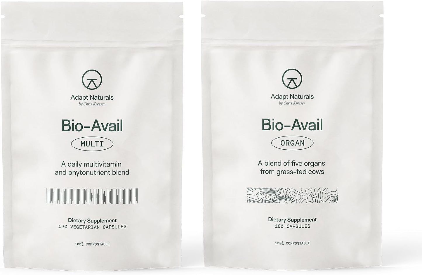 Adapt Naturals Foundational Nutrition Bundle – Bio-Avail Multivitamin & Organ Supplement with Grass-Fed Liver, Heart, Kidney & More – 30-Day Supply