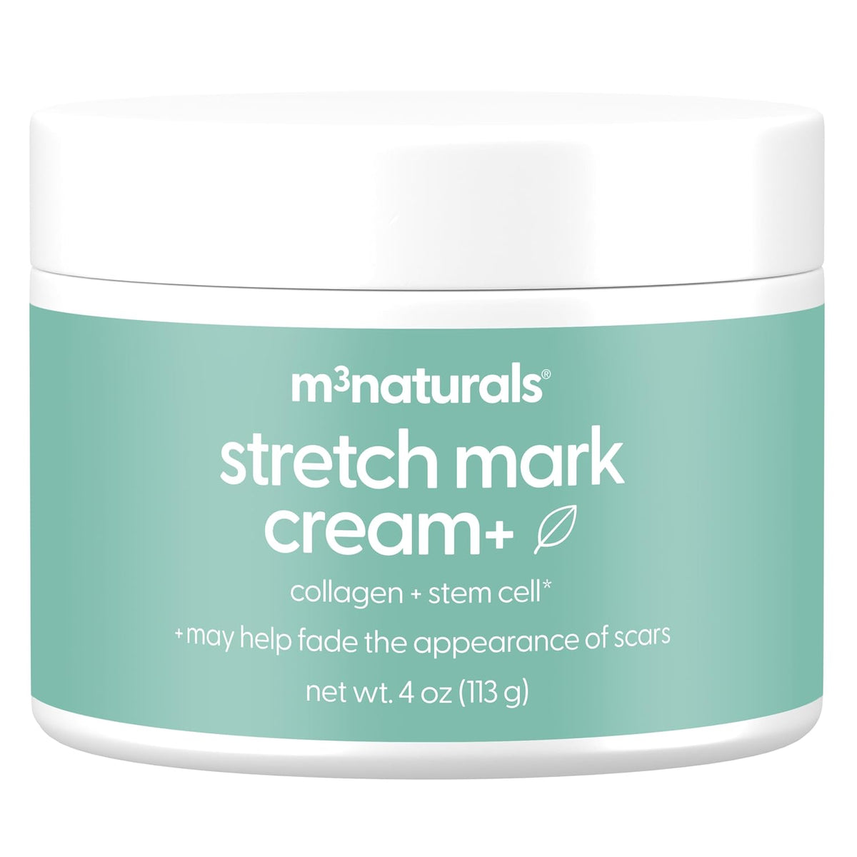 M3 Stretch Mark Cream for Pregnancy, with Collagen and Stem Cell, 4 oz