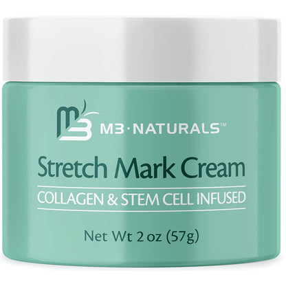 Stretch Mark Cream Infused with Collagen & Stem Cell Maternity Skincare Oil Removes Stretch Mark Prevention & Scar Remover Lotion Green Tea Extract & Raspberry Ketones by M3