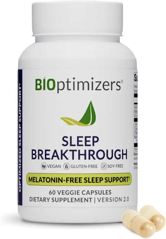 BIOptimizers Sleep Breakthrough Capsules - Natural Support Supplement | Calming Relief Aid for Adults | Non-Habit Forming | 60 Capsules