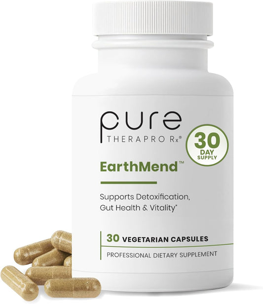 Pure Therapro Rx EarthMend Trace Mineral Capsules for Women & Men, Fulvic Acid & Humic Acid Mineral Supplement, Ionic Trace Minerals Complex, Fulvic Humic Blend, Unflavored, 30 Capsules, 30 Servings