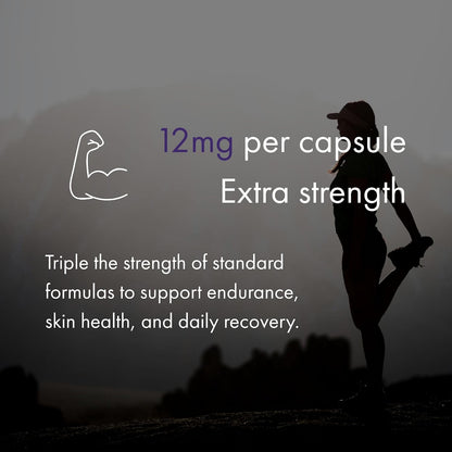 NAOMI Extra Strength Astaxanthin 12mg - Patented Zanthin® for Antioxidant, Skin, Eye & Brain Support - Supercritical CO2 Extracted, High Absorption Softgel, Non-GMO, Gluten-Free, 30-Day Supply