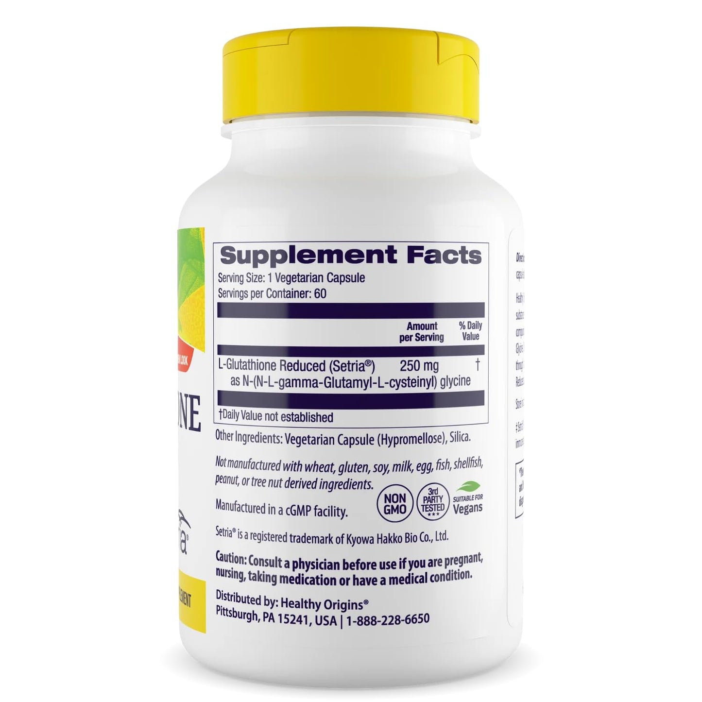 Healthy Origins Setria L-Glutathione 250 mg, 150 Veggie Caps