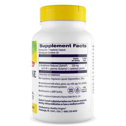 Healthy Origins Setria L-Glutathione 250 mg, 150 Veggie Caps