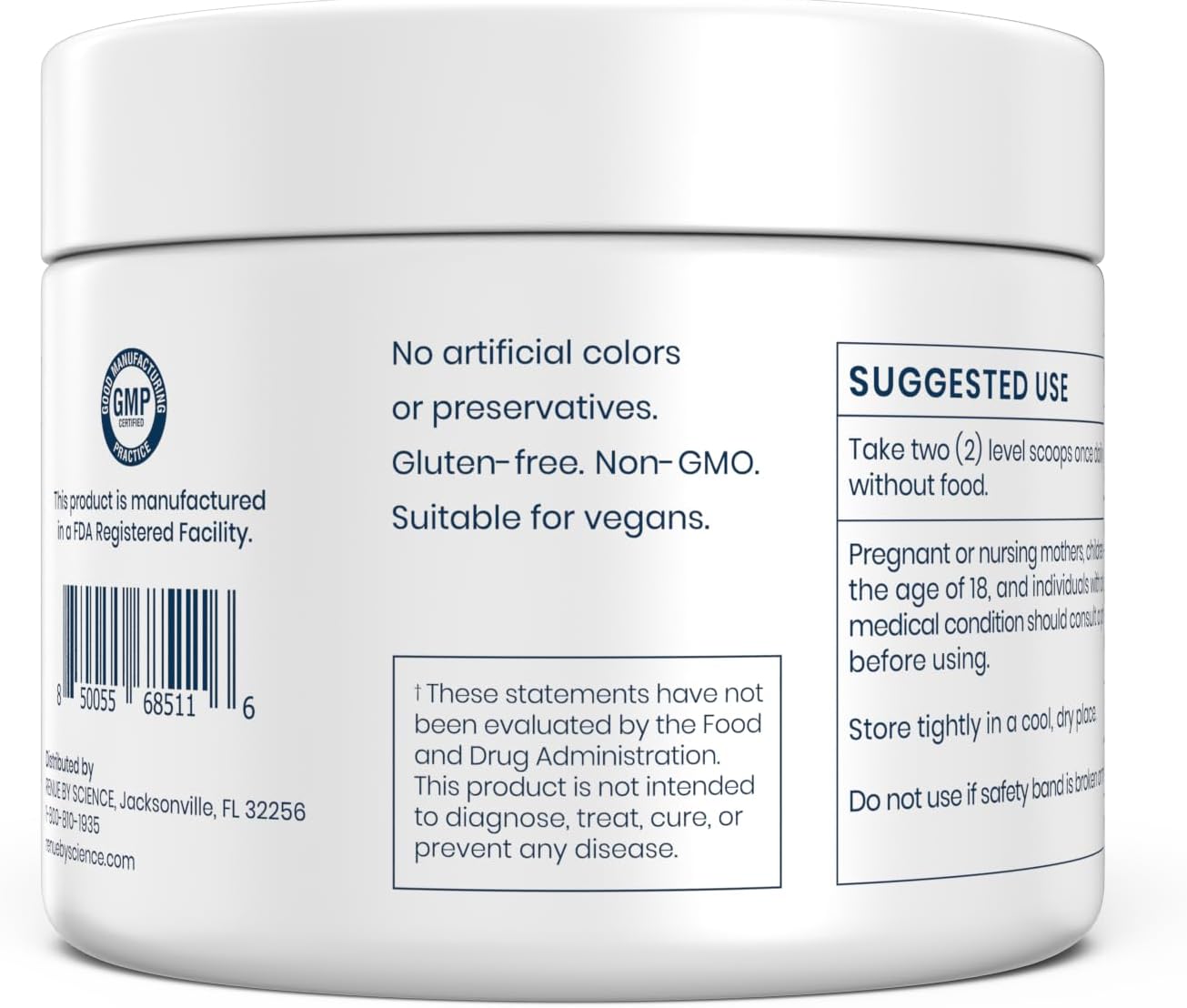 Renue By Science Nicotinamide Riboside | 1000mg Nicotinamide Powder - High Strength NR NAD Powder Sublingual Citrus Burst Flavor | Manufactured in the USA & Third-Party Tested | 60 Servings