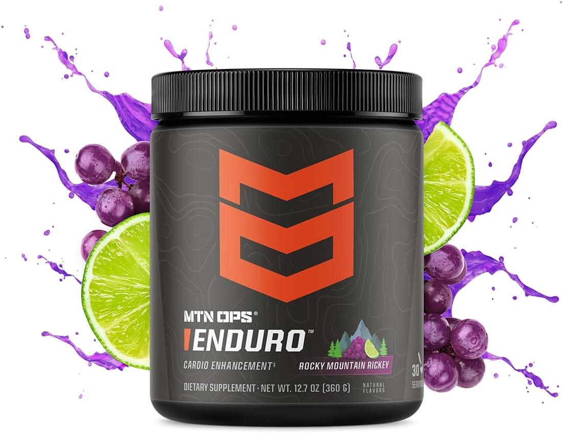 MTN OPS Ignite + Enduro Rocky Mountain Rickey Bundle, 45-Serving Energy Powder + Nitric Oxide Endurance Stack, 200mg Caffeine Pre Workout + Stimulant-Free Performance