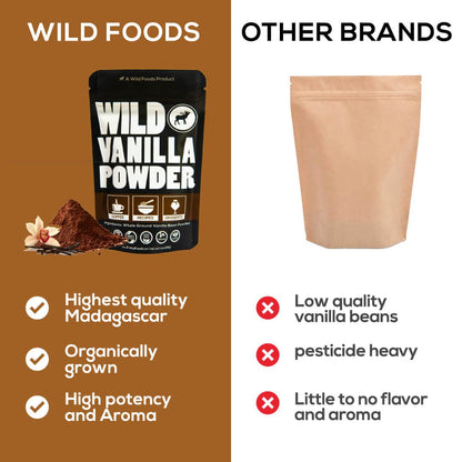 Wild Foods Pink Himalayan Salt (8oz) and Vanilla Bean Powder (1oz) Bundle for Cooking and Baking