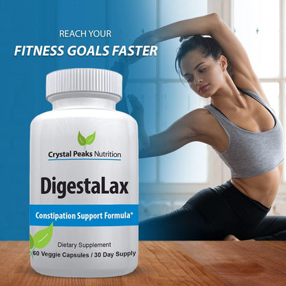 DigestaLax Increase Nutrition & Constipation Support - Helps Improve Easy Digestion & Natural Colon Absorption + Gas, Bloating, and Cramping Relief, Calcium Blend for Gut Health, 60 Veggie Capsules