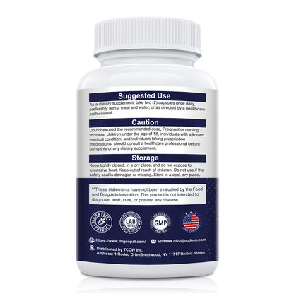 Migcopat Probiotic Prebiotic, Postbiotic & Digestive Enzymes for Digestive Health, 80 Billion CFU Probiotics Complete Gut Support with Berberine, Cinnamon, L-Glutamine, for Men & Women, 120 Capsules