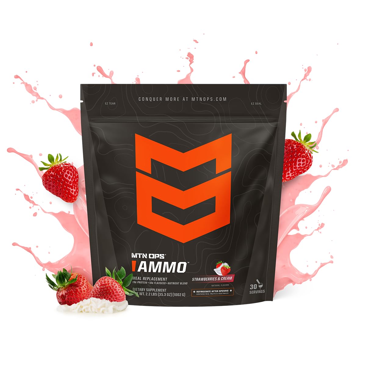MTN OPS Ammo Meal Replacement Protein Powder, Peanut Butter Chocolate